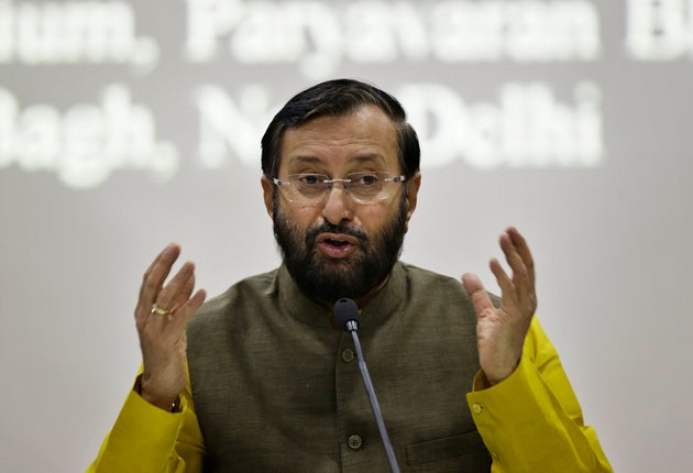 Environment Minister Prakash Javadekar in a file