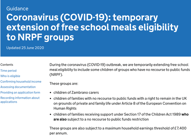 New guidance issued on June 25 would have excluded some of the poorest children