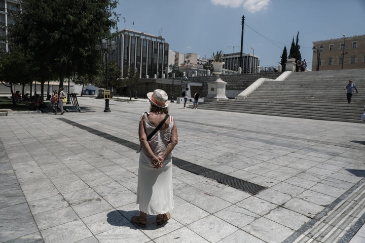 Μικρή η κίνηση στην πλατεία Συντάγματος.