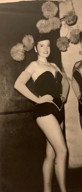 The author's mom, Reta, during her dancing days.