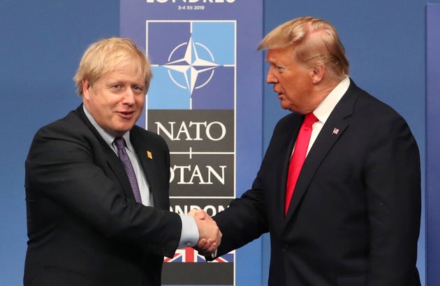 Prime minister Boris Johnson (left) and US president Donald Trump 