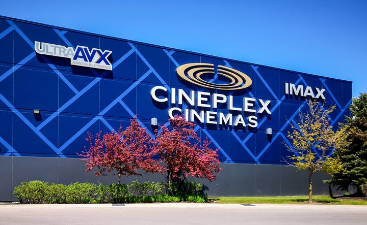 A Cineplex Cinemas movie theatre in Oakville, Ont. The movie chain is gearing up to reopen in July.