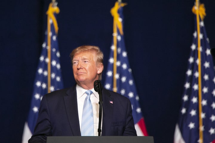 President Donald Trump delivers remarks Jan. 3 during an "Evangelicals for Trump" event at King Jesus Church in Miami.