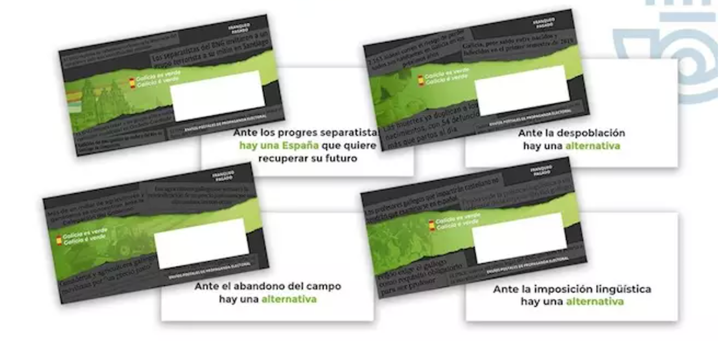 Sobres electorales de Vox.
