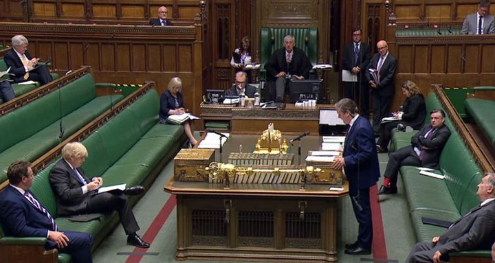 Keir Starmer and Boris Johnson in the House of Commons