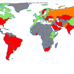 Gris, vert, orange ou rouge? La carte du coronavirus pays par pays qui évolue au jour le