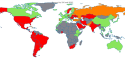 Gris, vert, orange ou rouge? La carte du coronavirus pays par pays qui évolue au jour le