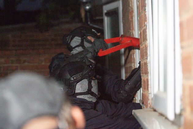 The National Crime Agency and police take part in raid on a property in Birmingham on 26/06/20.