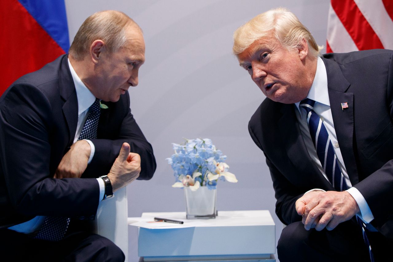 Trump meets with Russian President Vladimir Putin at the G20 Summit in 2017.