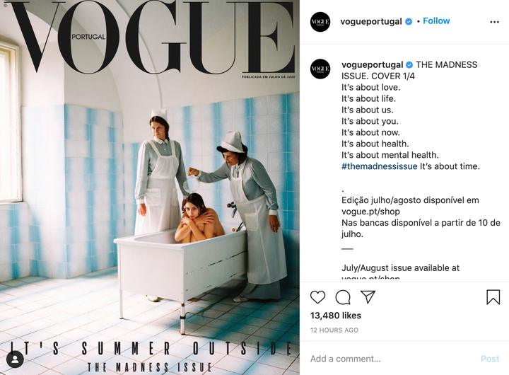 One of Vogue Portugal's 'Madness Issue' covers