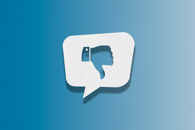 Speech bubble on blue background, Thumbs