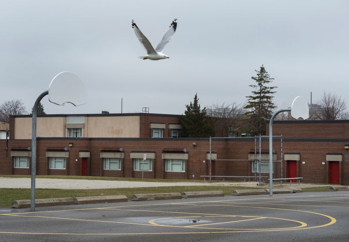 Tomken Road Middle School in Mississauga, Ont., is shown on. March 31, 2020.