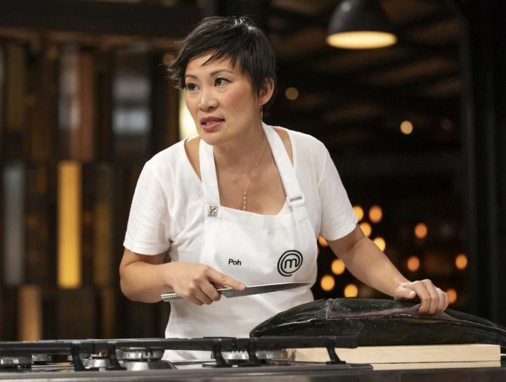 Poh Ling Yeow pictured on the set of 'MasterChef Australia: Back To Win' in 2020