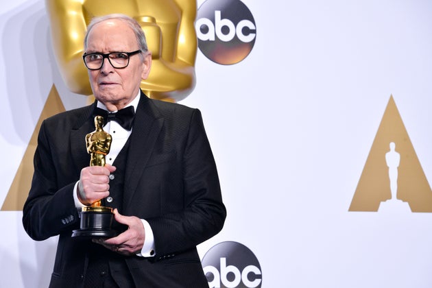 Ennio Morricone in the Press Room at the 88th Academy Awards Ceremony held at the Dolby Theatre in Hollywood, California on February 28, 2016. (Photo by Sthanlee B. Mirador)