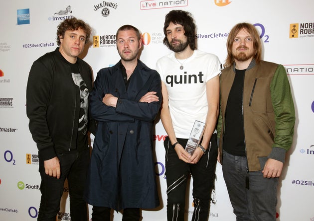 Kasabian (L-R) Ian Matthews, Tom Meighan, Serge Pizzorno and Chris Edwards