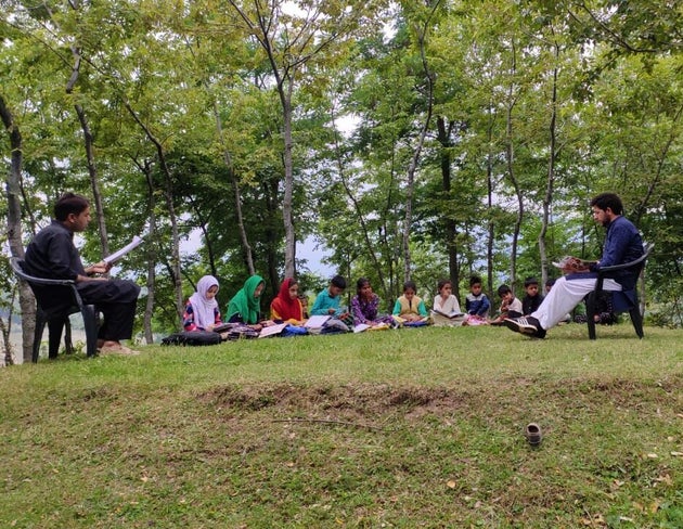 Parvaiz Ahmad Famda teaches at a community