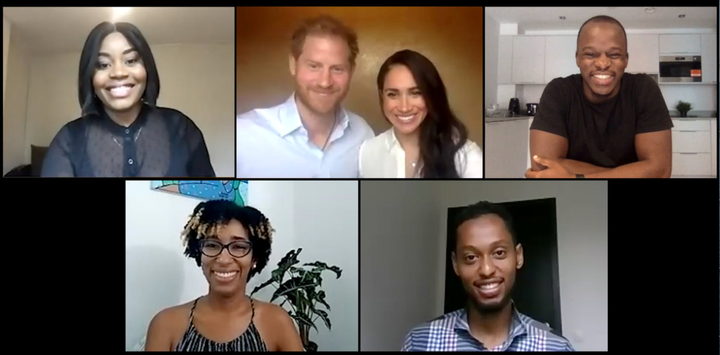 In the special session last week, Queen's Commonwealth Trust was joined by the Duke and Duchess alongside Chrisann Jarrett, trustee; Alicia Wallace, director of Equality Bahamas; Mike Omoniyi, founder and CEO of The Common Sense Network; and Abdullahi Alim who leads the World Economic Forum's Global Shapers network of emerging young leaders in Africa and the Middle East.