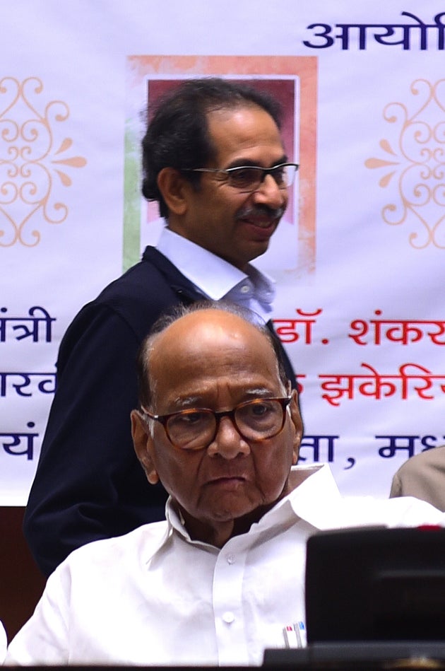 Maharashtra CM Uddhav Thackeray, and NCP chief Sharad Pawar in a file