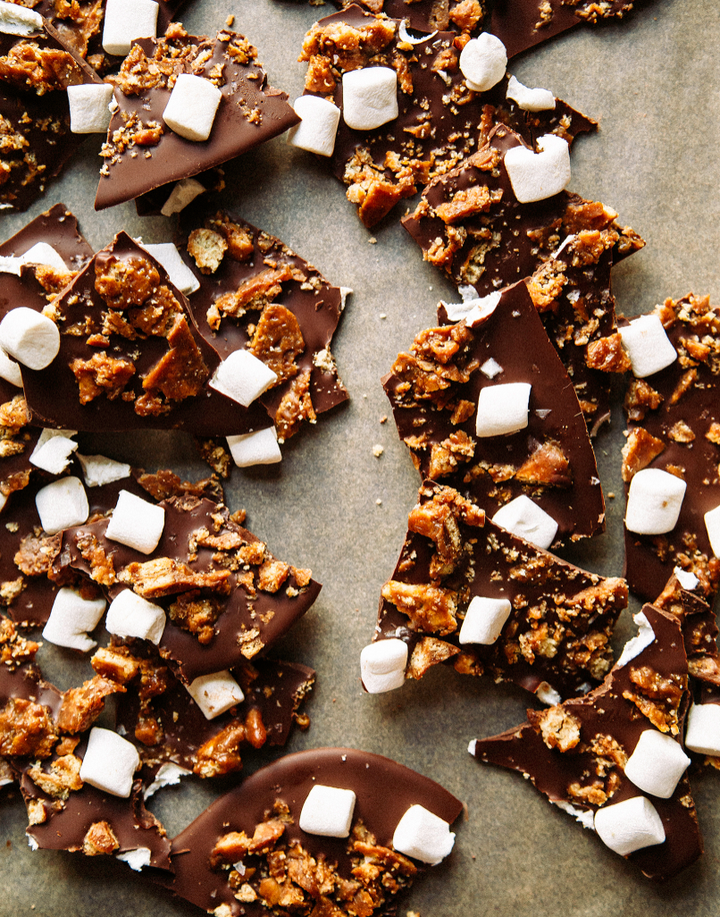 Vegan s'mores bark