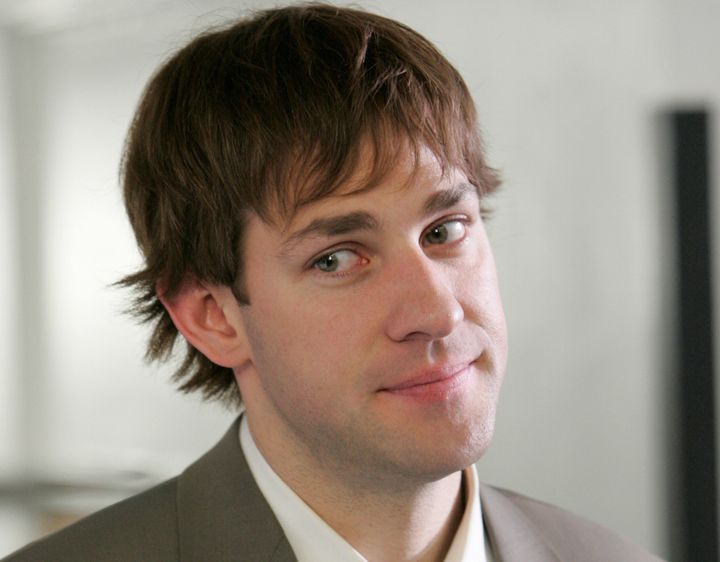 Krasinski wearing a wig in the 2007 episode "Product Recall." 
