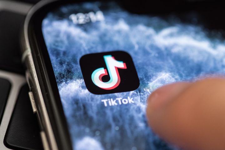 The TikTok app is shown on a smartphone in Berlin on July 7, 2020.