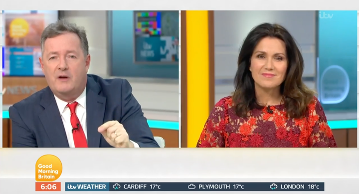 Piers Morgan and Susanna Reid on Wednesday's GMB