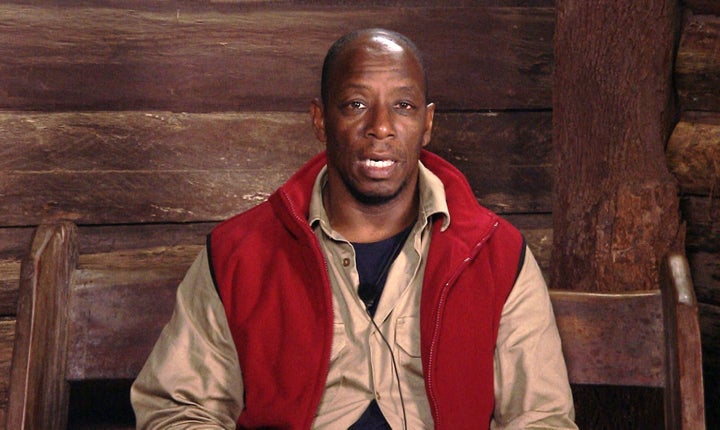 Ian Wright appearing on I'm A Celebrity last year