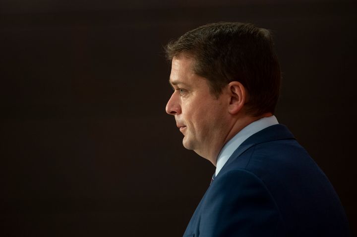 Conservative Leader Andrew Scheer speaks during a news conference on July 8, 2020 in Ottawa.