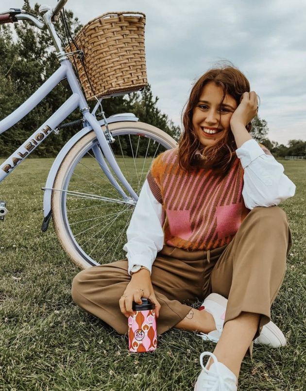 Bekki Ramsay and her bike