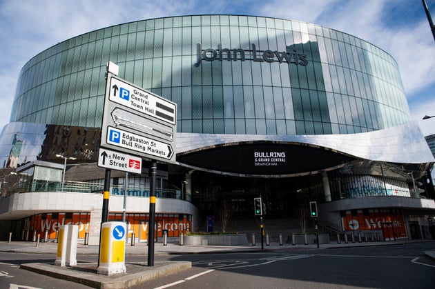 The John Lewis shop in Birmingham's Grand Central Station.