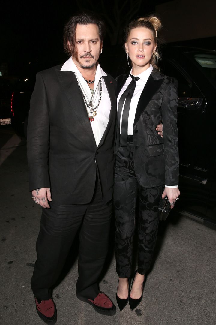 Depp and Heard at a public event in November 2015