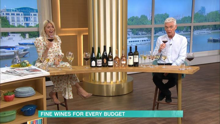 Holly and Phil raised (several) glasses during their final This Morning until September