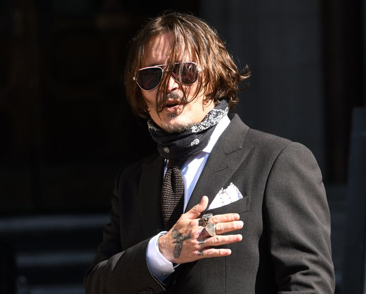 Johnny Depp arriving at the High Court in London on Friday