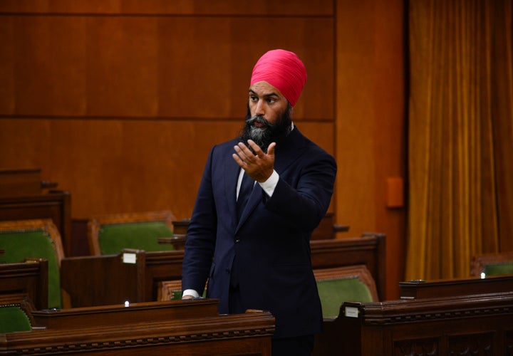 NDP Leader Jagmeet Singh asks a question in the House of Commons in Ottawa, on June 18, 2020.