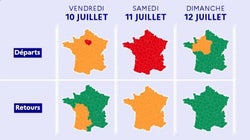 Samedi classé rouge sur les routes, en plein week-end du 14