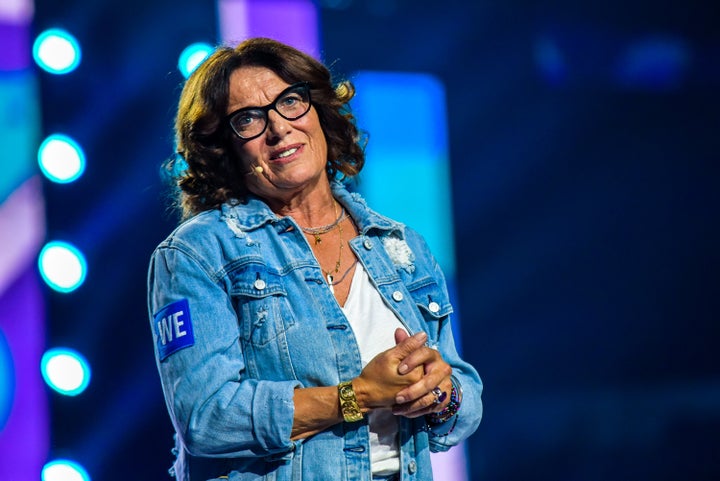 Margaret Trudeau speaks on stage during the 2018 WE Day Toronto Show at Scotiabank Arena on September 20, 2018 in Toronto.