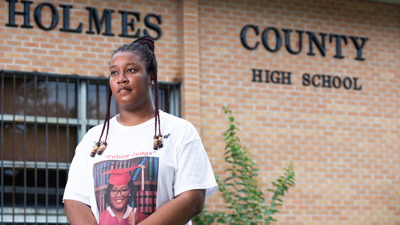 Justice Grisby, 18, a graduate of Holmes County Central High School in Lexington, Mississippi, is a witness to the corporal punishment system in the Mississippi school districts. Although she was never paddled during her public school experiences, she was choked by a teacher who took exception to her reaction while he was talking to her.