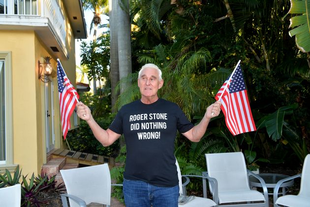 MIAMI, FL - FEBRUARY 06: (File Photo) Trump ally Roger Stone (Born: August 27, 1952 age 66 years) out enjoying the Florida sun. Roger Stone been indicted by a Federal grand jury in the District of Columbia on seven counts, including one count of obstruction of an official proceeding, five counts of false statements, and one count of witness tampering. February 6, 2019 in Miami, Florida Credit: Hoo-Me / MediaPunch /IPX