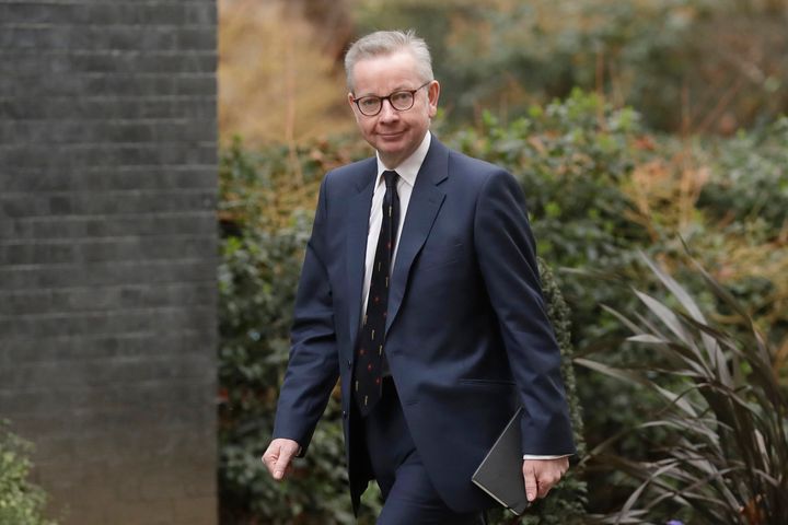 Cabinet Office minister Michael Gove arrives at 10 Downing Street in London. 