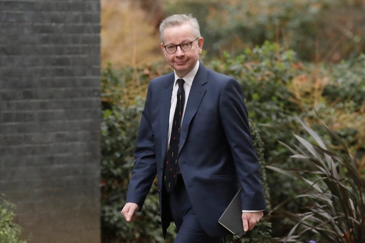 Cabinet Office minister Michael Gove arrives at 10 Downing Street in London. 