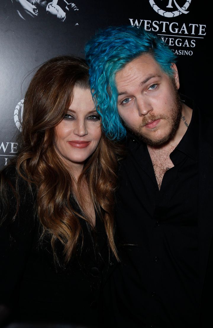 Lisa Marie Presley and Benjamin Keough at the red carpet of The Elvis Experience in 2015