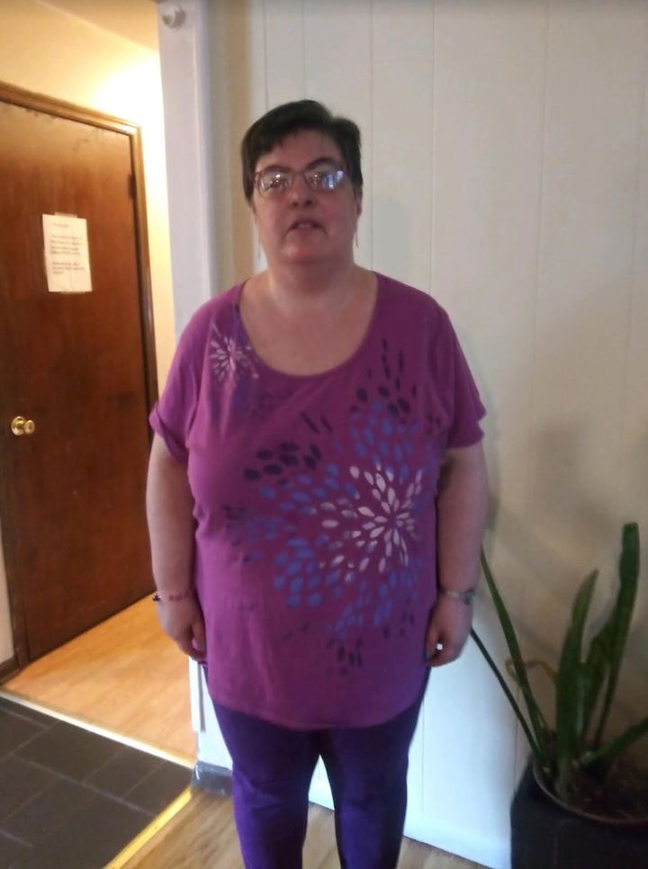 Evelyn Ramundo, pictured here in her group home, said she has grown frustrated with being unable to go back to work. <a href="https://www.tandfonline.com/doi/abs/10.1080/09585192.2015.1137616?journalCode=rijh20#:~:text=We%20find%20that%20men%20and,for%20men%20and%20women%2C%20respectively." target="_blank" role="link" class=" js-entry-link cet-external-link" data-vars-item-name="Research" data-vars-item-type="text" data-vars-unit-name="5f060ae4c5b6480493ca63d9" data-vars-unit-type="buzz_body" data-vars-target-content-id="https://www.tandfonline.com/doi/abs/10.1080/09585192.2015.1137616?journalCode=rijh20#:~:text=We%20find%20that%20men%20and,for%20men%20and%20women%2C%20respectively." data-vars-target-content-type="url" data-vars-type="web_external_link" data-vars-subunit-name="article_body" data-vars-subunit-type="component" data-vars-position-in-subunit="2">Research</a> has found that during a six-year time period including the 2008-10 recession, men and women with disabilities were 75% and 89% more likely to involuntarily lose their jobs, respectively, than men and women without disabilities.