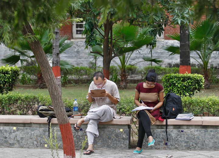 File photo of students on Delhi University campus.