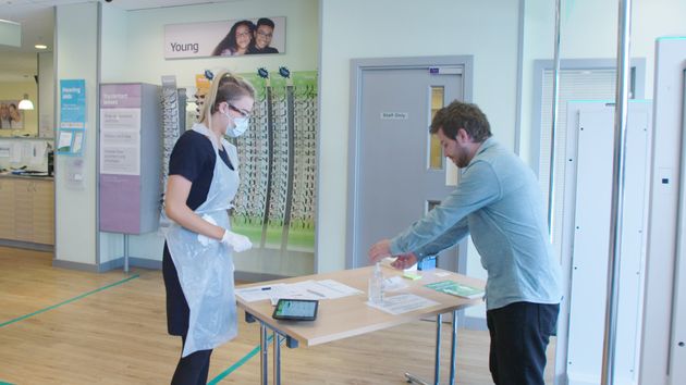 Hand sanitising stations will be at the front of Specsavers stores.