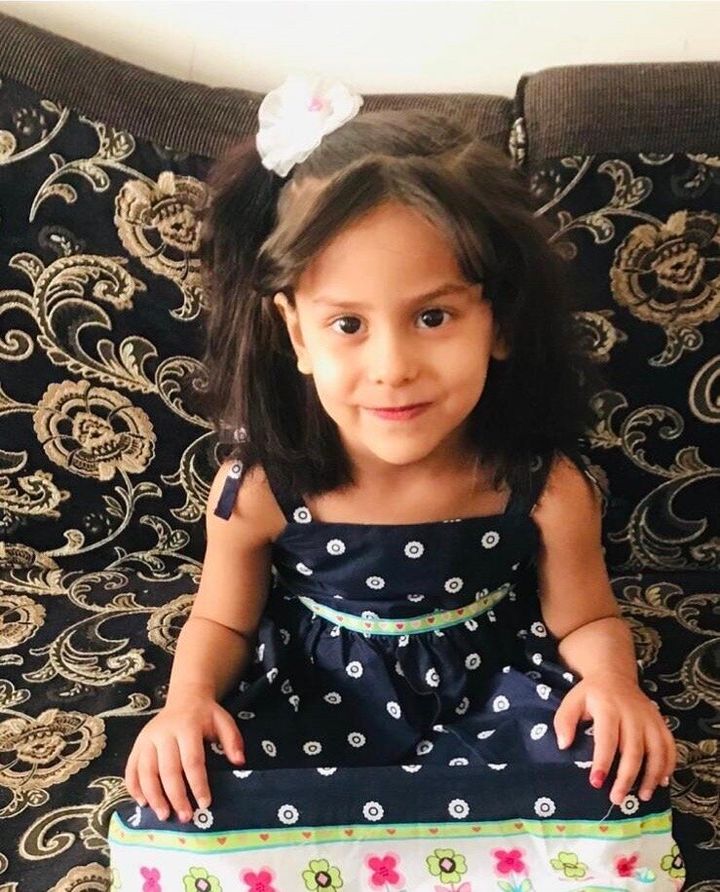 Ali Alwahabi's 3-year-old daughter, pictured above, suffers from asthma and other breathing-related complications. She is trapped in Yemen with two siblings and her mother.