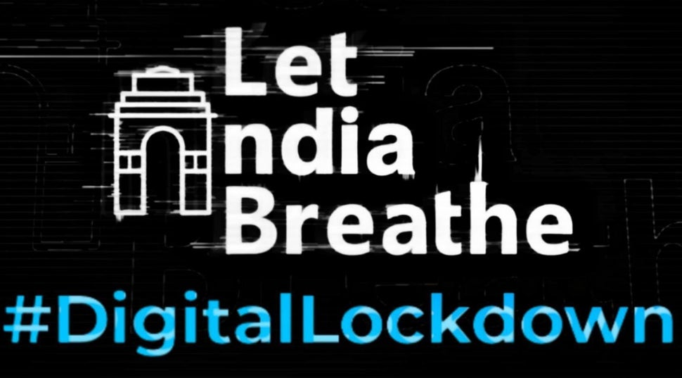 The environmental collective LetIndiaBreathe prepared this poster in protest against the blocking of its website. Calling it internet censorship and a digital lockdown, the collective has demanded that its website be unblocked.