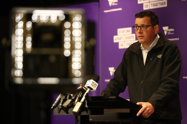 Victorian Premier Daniel Andrews speaks to the media during a press conference on July 15, 2020 in Melbourne, Australia.