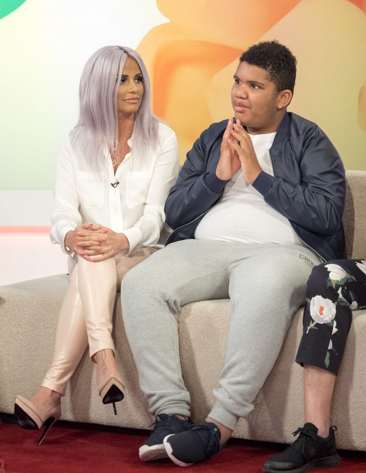 Katie and Harvey Price during an appearance on Loose Women in 2016
