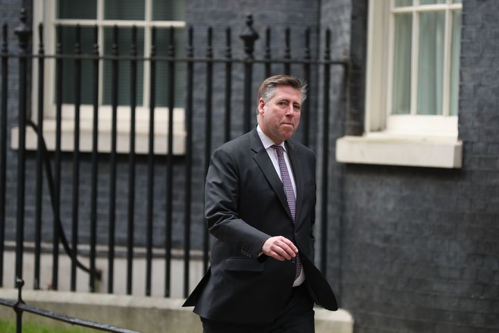MP Graham Brady, chair of the Conservative 1922 Committee of backbench MPs, leaves Downing Street 