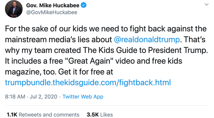 Mike Huckabee co-founded Learn Our History in 2011, in between his two presidential campaigns.